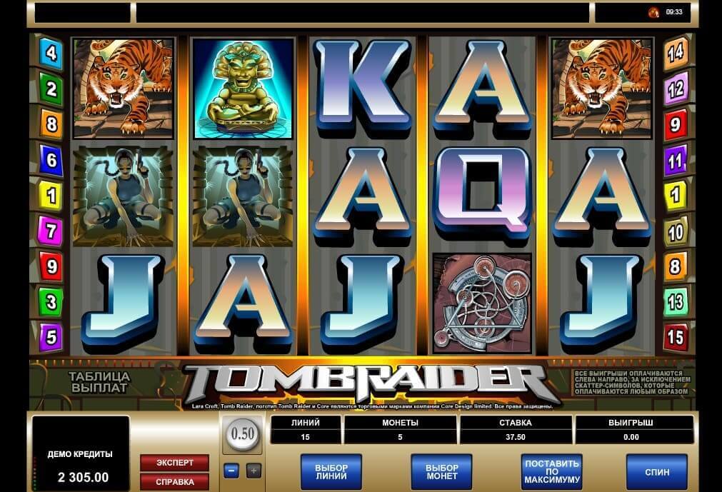 Игровой автомат Tomb Raider в казино Ред Бокс